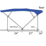 8'x10' Deluxe Frame & Fabric Kit - PontoonBoatTops.com