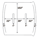 Replacement Deluxe 8'x8' Top Fabric - PontoonBoatTops.com